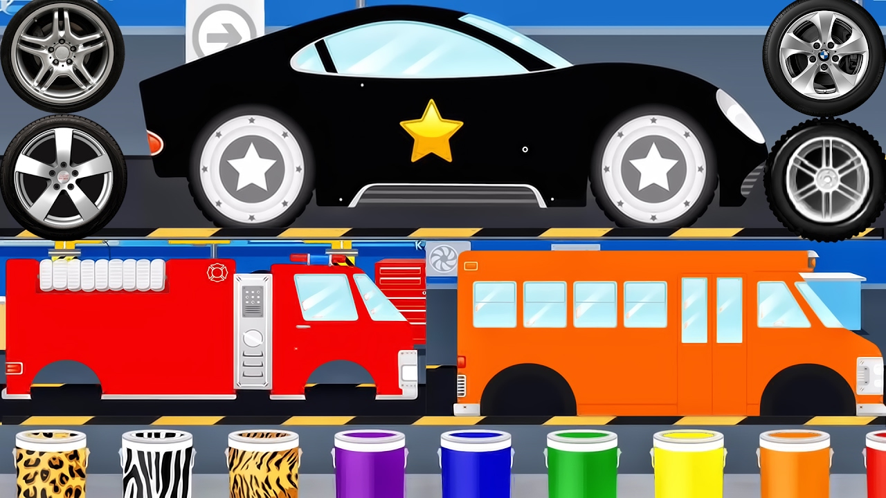 Cars Factory - Police Car, Fire Truck Car Driving for Kids - Best iOS Game App for Kids