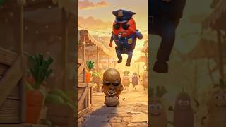 🍅 Tomato Police Arrests Potato 🚔 | Funny AI Vegetable Animation 😂 #Shorts