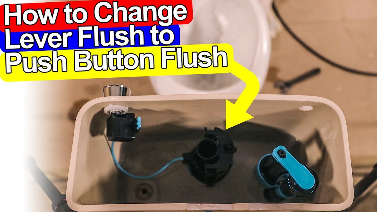 HOW TO CHANGE TOILET HANDLE TO PUSH BUTTON FLUSH - Viva Sanitary Skylo 