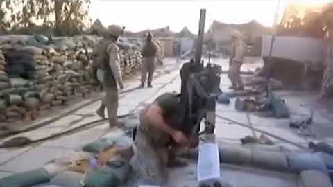 Marines Use MK-19 Grenade Launcher Like A Mortar