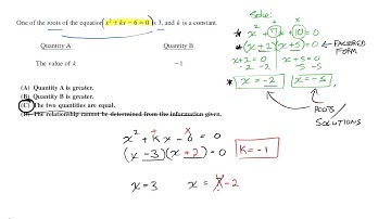 Problems with Quadratic Equations: A Review (GRE Quantitiative/Math Practice)