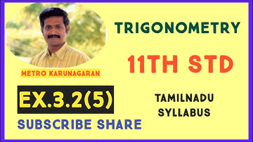 11th Std Ex.3.2(5) Find the degree measure of the angle subtended at the centre of circle of radius