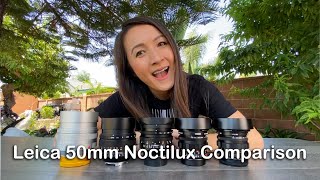 Leica 50mm Noctilux Comparison - f/1.2 Original, f/1, f/0.95, f/1.2 Remake