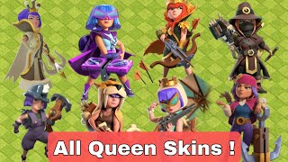 2024 Every Archer Queen Skin | Gold Pass Edition | Clash of clans  @clashlegendOfficial #coc