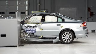 2014 Volvo S80 driver-side small overlap IIHS crash test 2014 Volvo S80 driver-side small overlap IIHS crash test