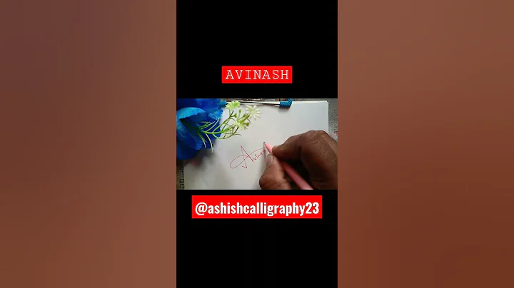 Signature Shorts for "Avinash" | Signature for "A" | #signatureshorts #Ashishcalligraphy23