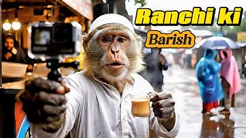 Ranchi Ki Barish || Ai monkey video || Ai monkey vlogs (GOOGLE VEO 3)
