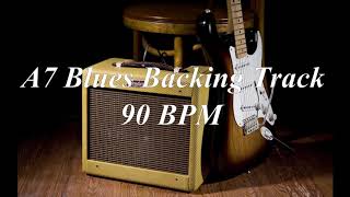 Video thumbnail of "A7 Blues Backing Track. 90 BPM"