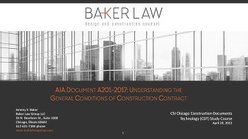 AIA® Document A201® – 2017 General Conditions of the Contract for Construction