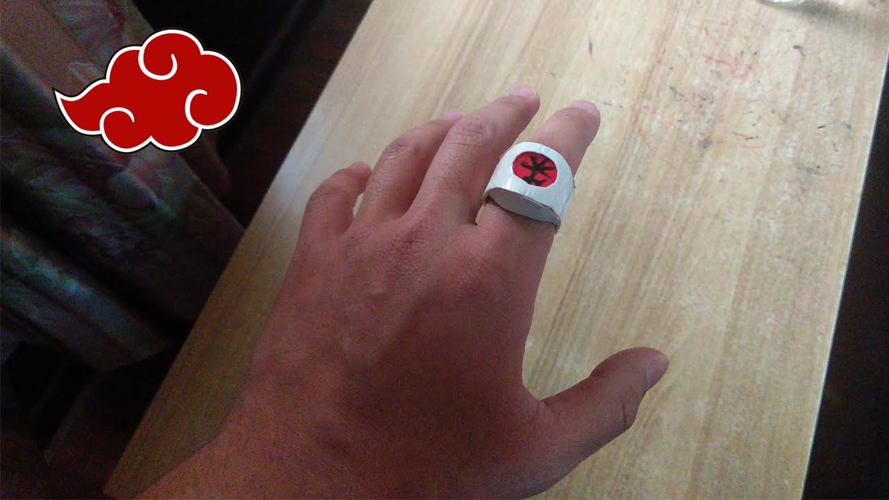 How to make an easy Paper Akatsuki Ring