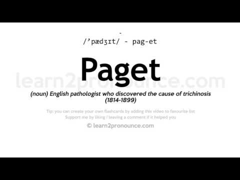 Uttale av Paget | Definisjon av Paget