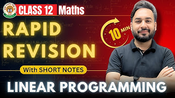 Linear Programming in 10 Mins🔥😱| Rapid Revision Class 12 Maths | Board Exams 2025