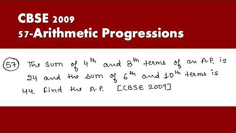 (CBSE 2009),  57  Arithmetic Progressions