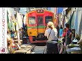 Amazing TRAIN MARKET and Best STREET FOOD in Thailand