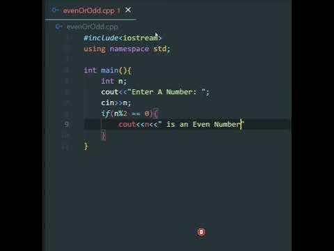 C++ Program to Check Whether Number is Even or Odd | #shorts #coding # ...
