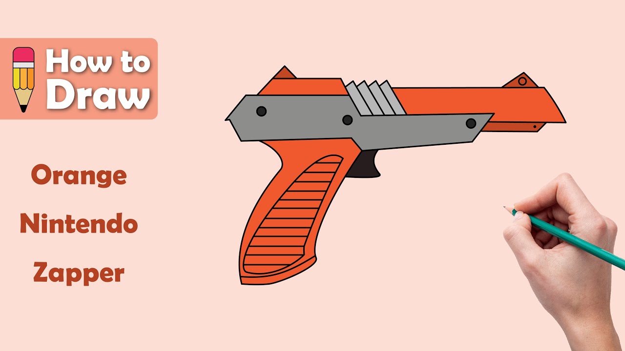 🎮 Masterpiece in Minutes: Orange Nintendo Zapper Drawing! 