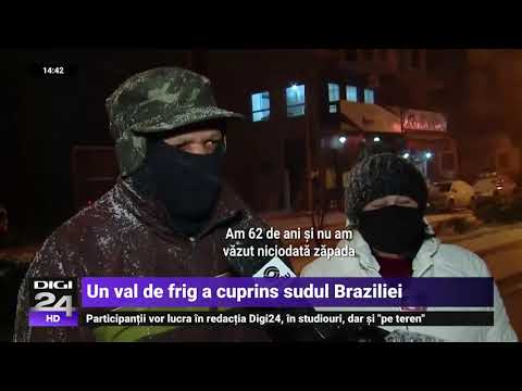 Ninsoare în sudul Braziliei: "Am 62 de ani şi nu am văzut niciodată zăpadă până acum"