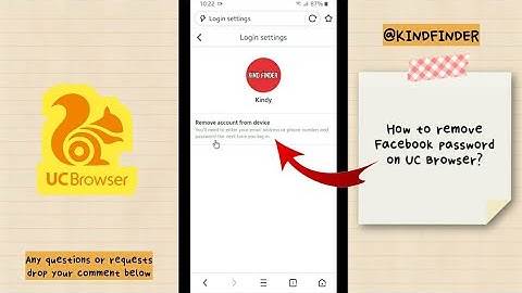 How to remove Facebook password on UC Browser
