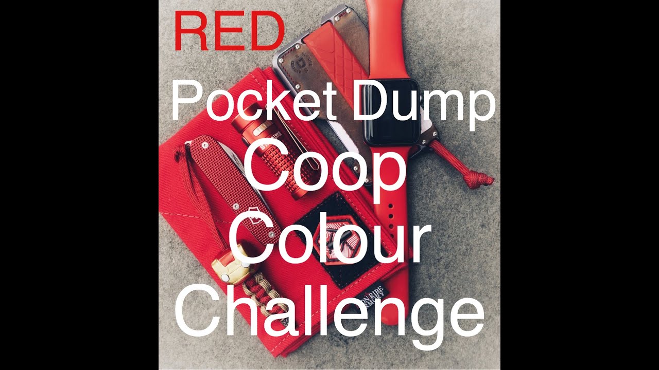 RED EDC Pocket Dump, Coop Colour Challenge