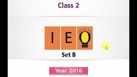 IEO Class 2 l Question Paper 2016 Set B (Question 20 - 35) Part 2