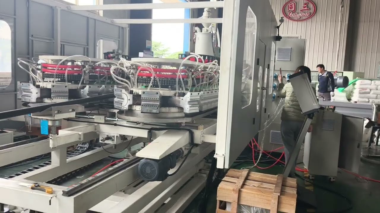 High speeed 40mm HDPE DWC pipe machine testing 