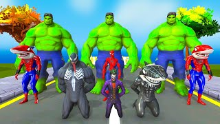 Team 5 Superheroes Pro | Rescue Shark Spider Man Roblox vs Hulk vs Venom vs Iron Man vs Batman