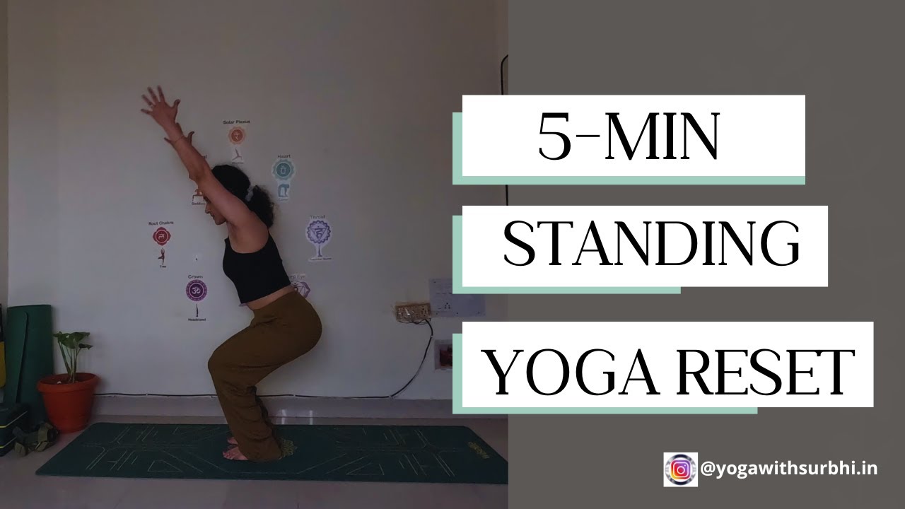 5 Min Standing Yoga Reset | No Mat, Just Breath & Movement | Yoga with Surbhi
