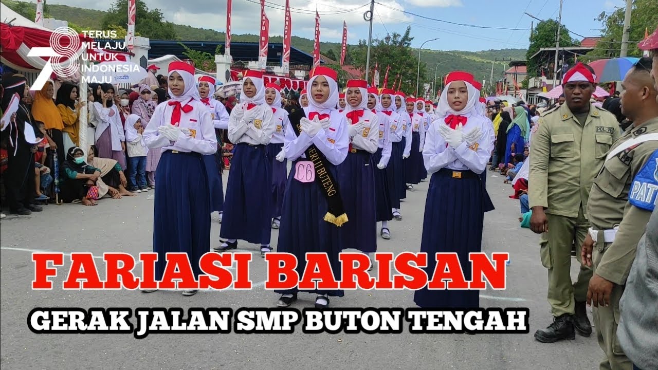 FARIASI BARISAN GERAK JALAN TINGKAT SMP BUTON TENGAH