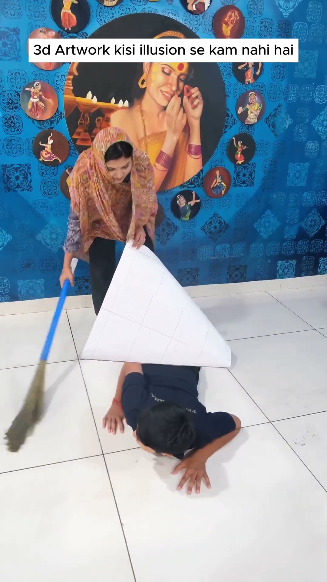 3d Artwork kisi illusion se kam nahi hai ? #shorts #artistshikshasharma #3drangoli #3dartwork