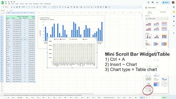 Mini Scroll Bar Widget in Google Sheets - Excel Tips and Tricks