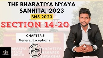 General Exceptions In Crime | Section 14 to 20 of BNS 2023 Explained in Tamil By Attorney At Law
