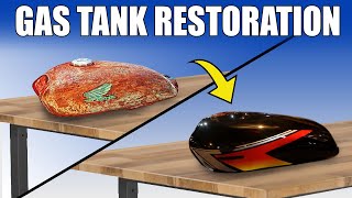 Rusty Motorcycle Fuel Tank Restoration | Gas Tank Repair
