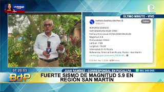 Earthquake in Peru today: 5.9 magnitude quake shakes the San Martín region