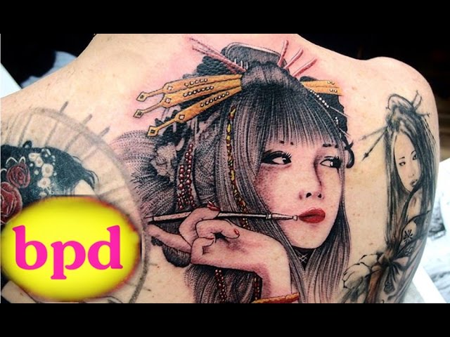 ĐÔI NÉT VỀ Ý NGHĨA HÌNH XĂM CÔ GÁI NHẬT  GEISHA  TATTOO GÀ