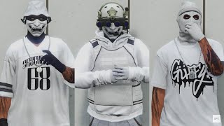 GTA V - 5 Easy Tryhard Outfits Tutorial #64 (White Outfits 2022) screenshot 1