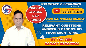 CA Final Costing SCMPE One Day Revision Q&A Part-2 By CA Sanjay Aggarwal sir