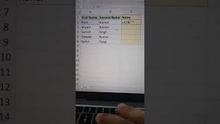 #Excel Tutorials #How to joint two words in Excel #Excel me name ko add kaise kre