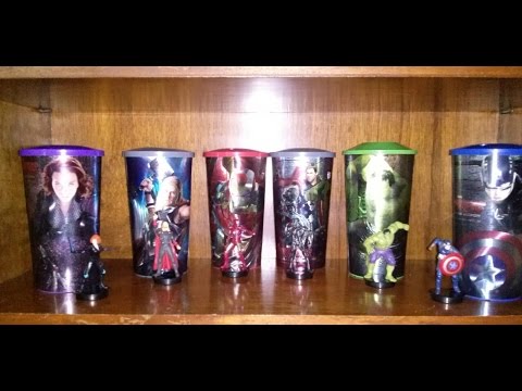 Unboxing vasos avengers age of ultron cinemex - YouTube