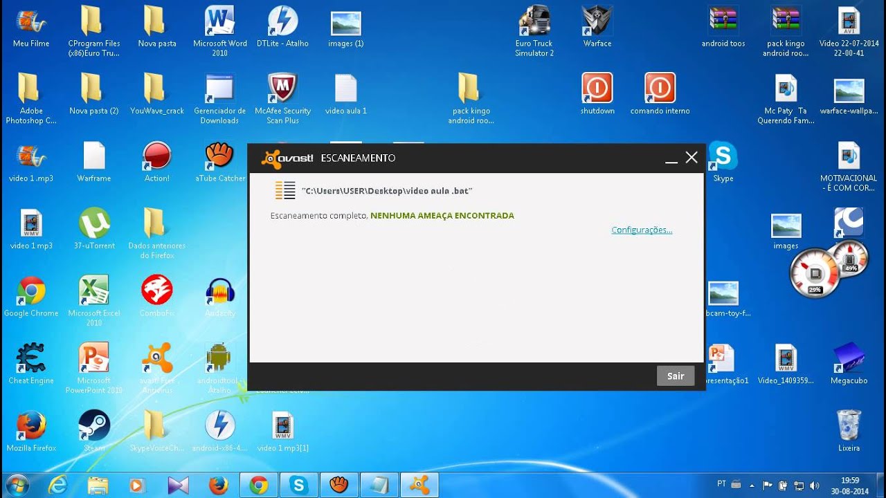 comando para desligar/reiniciar pc - YouTube