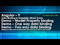 Two Way Binding | Binding Model data to the view | Binding view data to the model | One way binding