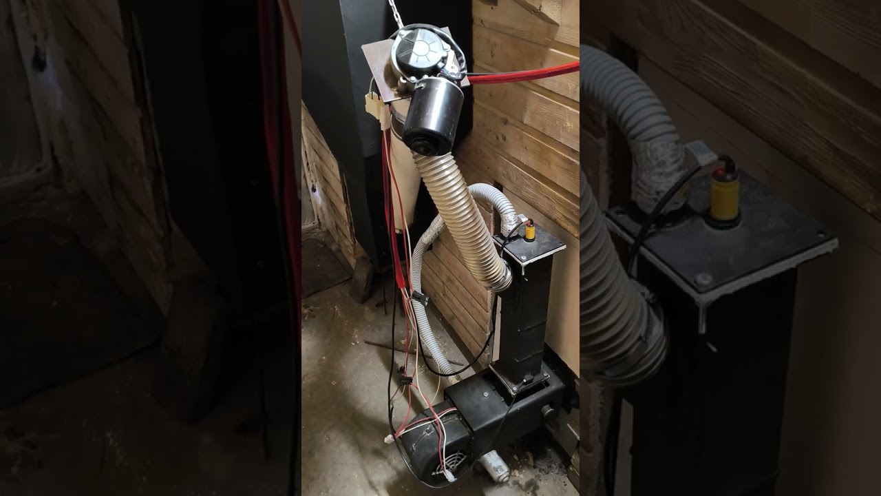 Пеллетная горелка гравитационная со шнековой подачей, автоматическая.