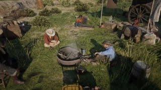 RDR2 Dutch's Boys raids O'Driscoll Camp in Free Roam (Micah, Charles, Arthur, Javier)