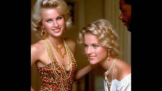 4K Ai Art Vintage Black Men And Blonde Model Lookbook. Couple From Different Countries