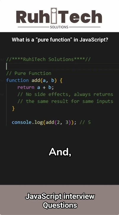 JavaScript Pure function #javascriptinterviewquestions # ...