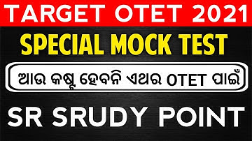 Target OTET 2021//TOP MOCK TEST FOR  PAPER 1 AND 2//BY SR STUDY POINT