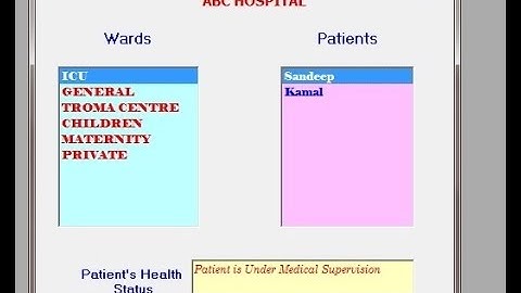 Learn  Visual Basic 6.0 (VB6)- ListBox Control( Advanced)- Hospital Wards - Patients Status App