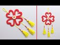 Easy Woolen Wall Hanging / Woolen Flower Craft Idea / DIY Room Decor