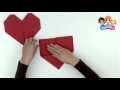 Pliage de serviette en papier en forme de coeur (Hellokids)
