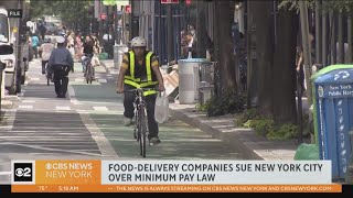 Food delivery companies sue NYC over minimum pay law