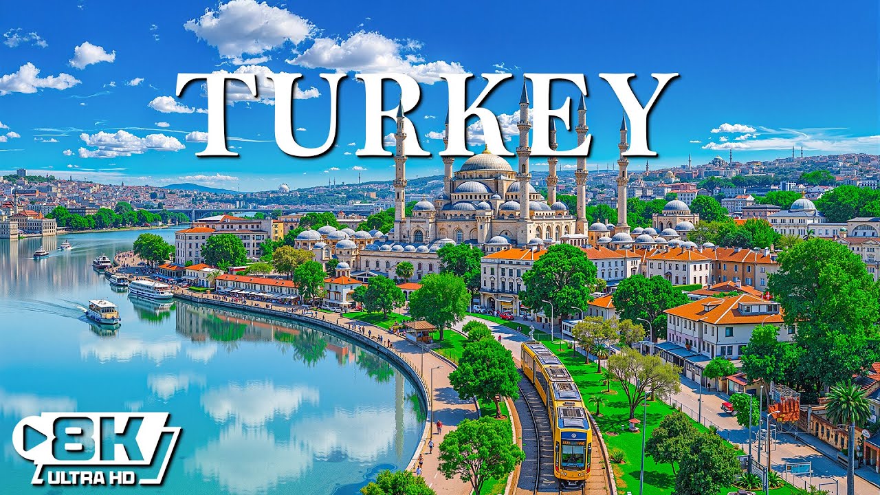 FLYING OVER TURKEY (8K UHD) Amazing Beautiful Nature Scenery with Relaxing Music | 8K VIDEO ULTRA HD